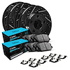 E-Line Drilled & Slotted Black Brake Rotor w/Ceramic Pads & Hardware, 2015-2019 Kia/Hyundai/Genesis, Position: Front & Rear - image 1