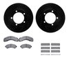 E-Line Black Drilled & Slotted Brake Rotors w/Super-Duty Pads & Hardware Kit, 1994-2000 GM, Position: Front - image 2