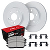 GEO-Carbon Brake Rotor Set w/Optimum OE Pads & Hardware, Fits Select GM, Position: Rear - image 1