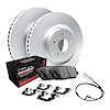 GEO-Carbon Brake Rotor Set w/Performance Off-Road/Tow Pads, Sensor, & Hardware, 2012-2018 Mercedes-Benz, Position: Front - image 1