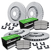 GEO-Carbon Slotted Brake Rotor Set w/Performance Sport Pads & Hardware, 2004-2004 Audi/Porsche/Volkswagen - image 1