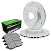 GEO-Carbon Slotted Brake Rotor Set w/Performance Sport Pads, 1998-1998 Mitsubishi, Position: Front - image 1