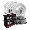 GEO-Carbon Slotted Brake Rotor Set w/Performance Off-Road/Tow Pads, 2003-2005 Ford/Lincoln/Mercury/Mazda, Position: Front & Rear - image 1
