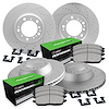 GEO-Carbon Drilled Brake Rotor Set w/Performance Sport Pads & Hardware, 2004-2004 Audi/Porsche/Volkswagen - image 1