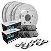 GEO-Carbon Drilled Brake Rotor Set w/Euro Ceramic Pads & Hardware, 1969-1974 Audi/Porsche/Volkswagen, Position: Front & Rear - image 1