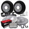 GEO-Carbon Drilled Brake Rotor & Drum Set w/Optimum OE Pads, Shoes, & Hardware, 2003-2004 Ford/Lincoln/Mercury/Mazda - image 1
