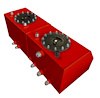 2040MB Aluminum Air/Ice Fuel Cooler Fuel Cell Combo, 4-Gallon, Red Powder Coated - image 1
