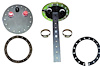 7084A 16-Bolt Round Fuel Pump Hanger, 7-12 in. Adjustable, #8 AN Inlet/Return