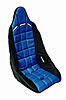 Vinyl Seat Cover Blue/Black Trim - image 1