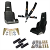 High-Back Aluminum Racing Seat with Racing Harness, Seat Cover and Mounts Kit - image 1