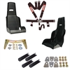 High-Back Aluminum Racing Seat with Racing Harness, Seat Cover and Mounts Kit - image 1