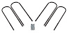 U-Bolt Kit Square 5/8 in. Dia. Incl. 4-PN[58X3X1712] Nuts - image 1