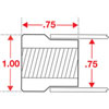 15301 1/2"-20 Weld In Bung Left Hand Thread - image 2