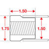15306 1-1/4"-12 Weld In Bung Right Hand Thread - image 2