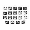 GMK3020715651S 19 Pieces Rear Window Reveal Molding Clip Set for 1965-1966 Ford Mustang Hardtop - image 1