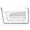 GMK302142567P Left/Driver Side/Right/Passenger Side Pair Door Weatherstrips for 1967-1968 Ford Mustang - image 1