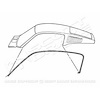 GMK3021537672P Left/Driver Side/Right/Passenger Side Pair Roof Rail Weatherstrips for 1967-1968 Ford Mustang Fastback - image 1
