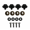 GMK3022925695S 4-Pieces Quarter Window Molding Hardware Kit for 1969-1970 Ford Mustang Fastback - image 1