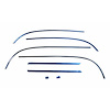 GMK4010715622S 8 Piece Set Rear Window Reveal Molding Set for 1962-1965 Chevy Nova 2-Door Hardtop - image 1