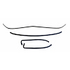 GMK402171578S Black Anodized Rear Window Reveal Molding Set for 1978-1981 Chevrolet Camaro - image 1