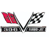 GMK4030130651P 396' 1967 Chevrolet 'Turbo-Jet Camaro Fender Emblem for 1965-1967 Chevrolet Chevelle - image 1