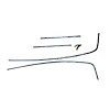 GMK403392570S 6-Piece Set Drip Rail Molding Set for 1970-1972 Chevrolet Chevelle - image 1