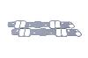 AccuSeal E Intake Gaskets For Pontiac V8 Modified Port - image 1