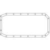 RODECK D/E BILLET BLK OIL PAN GASKET - image 1