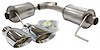 Axle-Back Exhaust with Dual Round Tips 2015+ Mustang 3.7L V6 / 2.3L Ecoboost - image 1