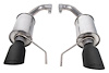 422333-BLK Dual Tip Axle-Back Exhaust System Fits Select Ford Roush Mustang GT and EcoBoost [Natural/Black Finish] - image 1