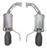 422333-BLK Dual Tip Axle-Back Exhaust System Fits Select Ford Roush Mustang GT and EcoBoost [Natural/Black Finish] - image 2