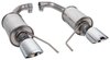 422333 Dual Tip Axle-Back Exhaust System Fits Select Ford Roush Mustang GT and EcoBoost [Natural/Polished Finish] - image 2