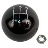 Classic style 5 speed shift knob black 3/8"-16 thread w/locknut - image 1