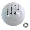 Classic style 6 speed shift knob black 3/8"-16 thread w/locknut - image 1
