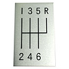 6 speed shift pattern plate for 1963 1967 Chevy Corvette - image 1