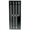 6 Speed shift pattern plate 1968 1969 Camaro with console OE look and quality - image 1