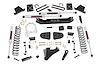 44140 Suspension Lift Kit w/Shocks; 6 in. Lift; M1 Monotube Shocks; Incl. Factory Rear Overload Springs; 4 in. Axle Diameter; - image 1