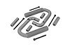 6501GRAY Jeep Front Solid Steel Grab Handles (07-18 Wrangler JK, Gray) - image 1