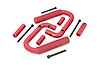 6501RED Jeep Front Solid Steel Grab Handles (07-18 Wrangler JK, Red) - image 1