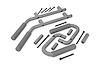 6503GRAY Jeep Solid Steel Grab Handle Set (07-18 Wrangler JK, Gray) - image 1
