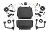 70300 Suspension Lift Kit; 3.5 in. Lift; 2 Upper Control Arms; 2 Strut Spacers Skid Plate; 2 Differential Spacers; 4 Bumpstop Sp - image 1