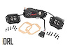 70803BLKDRLA 2-inch Square Flush Mount Cree LED Lights - (Pair, Black Series w/ Amber DRL) - image 1
