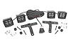 70823 Jeep Quad LED Light Pod Kit - Black Series w/Amber DRL (18-20 JL/20 Gladiator) - image 1