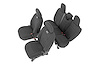 91012 Jeep Neoprene Seat Cvr Set, Black (18-20 Wrnglr JL Unlmtd w/Rear Center Armrest) - image 1
