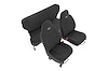 91022 Jeep Neoprene Seat Cover Set, Black (97-01 XJ w/ Non-Detachable Headrest) - image 1