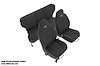 91023 Jeep Neoprene Seat Cover Set, Black (97-01 XJ w/ Detachable Headrest) - image 1