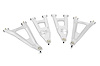 93155 High Clearance Control Arms; 2 in.; Forged Aluminum; FWD Offset; w/Ball Joints;