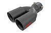 96050 Exhaust Tip, Black w/Red RC Logo, 2.5-3 in. Pipe, Single Inlet/Dual Outlet - image 1