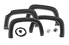 F-C11511A Pocket Fender Flares; Flat Black; 2 in. Tire Coverage; 5.5 in. Flare Height; - image 1