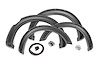 F-N101705A Pocket Fender Flares; Flat Black; 1.75 in. Tire Coverage; 6 in. Flare Height; - image 1